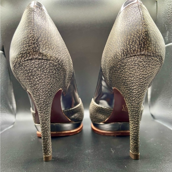 BCBGMaxAzria Metallic Silver Stiletto Platform Heels Size 7.5 - Picture 7 of 13